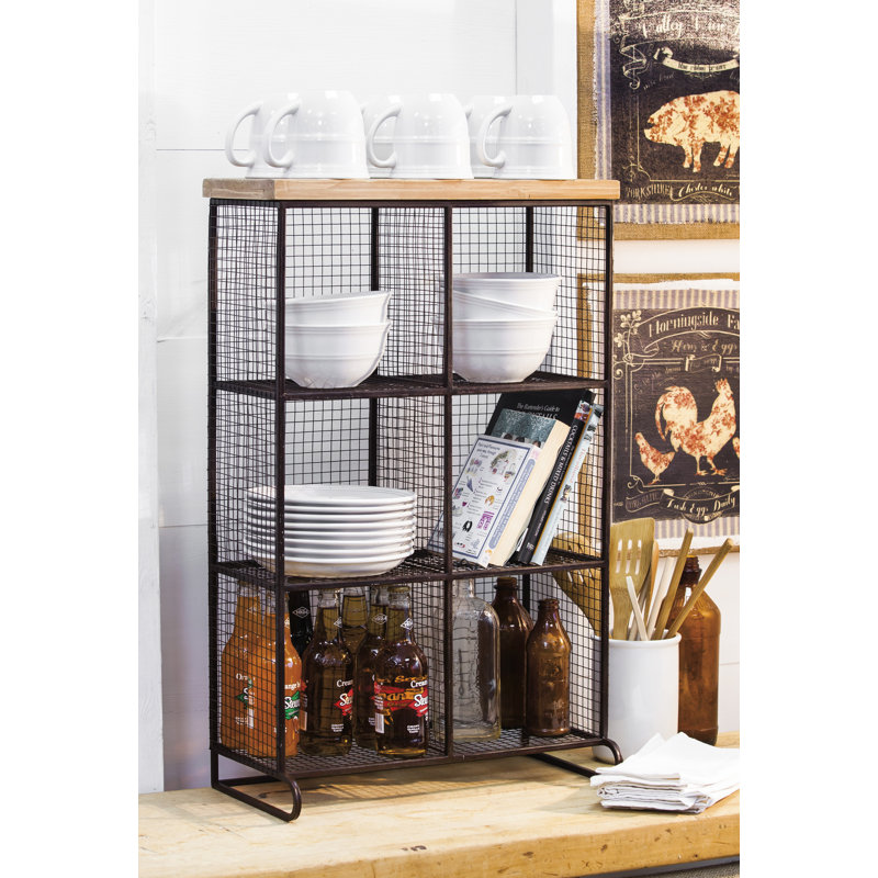 Laurel Foundry Modern Farmhouse Clairlea Wire Mesh 6 Bin Cube Unit